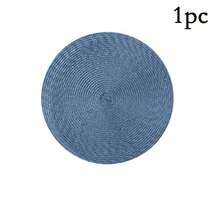 1pc/4pcs/6pcs 38cm Color Dining Mat, Round Woven Dining Mat, Light Colored Dining Table Mat, Round Dining Table Mat, Sage Green Dining Table Mat, Suitable For Circular Dining Tables, Kitchens, Birthday Parties, Wedding Parties, Holiday Themed Parties - Multicolor - View 15