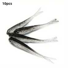 小灰鱼、小银鱼、软饵、铅钩、软鱼诱饵、亚仿真饵、仿生叉尾软饵 - 彩色 - 查看 12