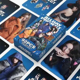 KPOP ADP Alldayproject FAMOUS 60pcs Cards + 32pcs Stickers, High-Definition Photo Cards, Concert Album Goods, Fans Merch, Collectible Cards, Small Gifts, Christmas & Valentine's Day Gifts