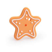 Mordedor de silicona hervida de grado alimenticio, forma navideña, juguete de dentición de silicona anti-mordida para bebés - Papá Noel está bronceado - Ver 28