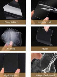 50片装强力双面胶带，透明可移除纳米胶带，适用于家居、地毯、照片悬挂等。