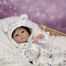 19 Inch (48cm) Full Vinyl Material Reborn Doll Toy, Suitable For Girls, Handmade, Fashionable, Birthday Gift, Can Be Used For Bathing, Roleplay, Sleeping, Set Includes Pacifier And Bottle - Full vinyl body doll - View 4