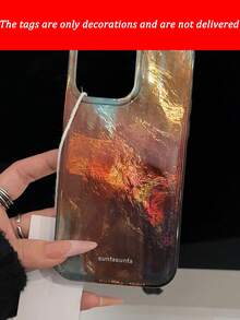 Ốp lưng điện thoại 3D lấp lấp lánh dễ thương, tương thích với iPhone 17 Pro Max, 17 Pro, 17 Air, 16, 15, 14 Plus, 13, 12 Pro Max, 11, ốp lưng mềm bảo vệ cao cấp sáng bóng. - Vết bẩn màu nâu xanh - Xem 5