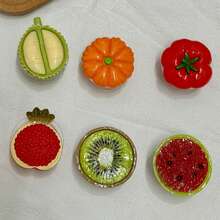 1pc Fruit Themed Magnetic Phone Holder, Retractable Slouchy Desktop Stand - Multicolor - View 3