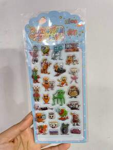 3D立体浮雕水晶贴纸，水果兔子图案，儿童手工教育DIY装饰材料，礼品贴纸，螺旋笔记本，办公学习用品，男女通用，提高工作效率，返校必备，学习用品 - 彩色 - 查看 13