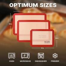 Silicone Baking Mat Set by PrettyCare ( 2 pack of 16.5"x11.5" and 1 pack of 16.5"x11.5") Non Stick Cookie Sheets and Silicon Liner for Bake Pans & Toaster Oven - Macaron/ Pastry/ Bun/ Bread(default) - Multicolor - Ver 6