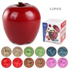 12pcs Matching Toy Set For Toddler,Preschool Education Activity Toy,Finger Exercises,Apple Shape Match Toy With Storage,Color & Shape Matching Sorters - Multicolor - View 13