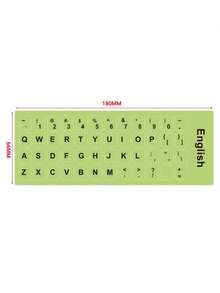 Leuchtaufkleber Nachtlicht Tastatur Aufkleber für Laptop, Desktop-Computer, Tastaturmembran, mehrsprachig, staubdicht, Tastaturschutzfolie - Universelle Version - Übersicht 11