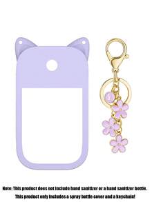 Bộ 2 chai/1 chai dung dịch sát khuẩn tay Touchland 30ml (1oz), có vỏ bảo vệ, dễ dàng mang theo khi đi du lịch, có thể dễ dàng treo vào túi xách, chìa khóa hoặc ba lô, chống mài mòn, chống bám bẩn, vừa khít, có thể giặt và tái sử dụng. - Màu tím - Xem 11