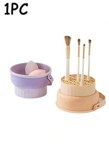 1PC Makeup Brush Storage Box Makeup Pen Cleaning Bowl Silicone Powder Pouch Storage Rack Cleaning And Drying One Piece Artifact Mother's Day Gift - Multicolor - View 14