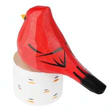 VIPbuy Handmade Wood Bird Figurines, Hand Carved Painted Wooden Bird Ornaments Crafts Home Office Desktop Decor Gifts (Male Cardinal),MaleCardinal - 男性樞機主教 - 查看 5