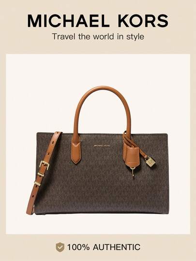 Michael Kors Top-Handle Handbag Crossbody Bag With Adjustable Strap And Interior Zippy Pocket