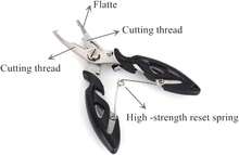 Yosoo - Alicates multifuncionales de Pesca para Pesca con Anzuelo, Tijeras de Acero Inoxidable, Accesorios de Pesca de Carpa, Alicates de Pesca, Herramientas de Pesca, Color Negro - Blanco - Ver 4