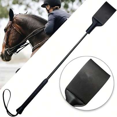 High-Quality Black PVC Riding Crop, Ergonomic Design, Non-Slip Handle. Flexible And Durable, Suitable For Equestrian Training, Riding, Outdoor Riding Practice And Stage Performance. Suitable For All Riders. High-Quality Equestrian Tool, Premium Equestrian Accessory, Must-Have For Equestrian Enthusiasts. Riding Crop, Riding Whip, Horse Tack, Equestrian Gear, Equestrian Accessories, Equestrian Training. Valentine's Day Gift, Birthday Gift
