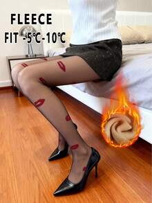 1 đôi quần tất nữ dày dặn, lót giữ nhiệt, họa tiết môi, ấm áp, dễ thương, đẹp, gợi cảm, thời trang và thoải mái, hoàn hảo cho Giáng sinh, Ngày lễ tình nhân, các buổi hẹn hò và đi chơi hàng ngày - đặc biệt lý tưởng cho phong cách Ngày lễ tình nhân, lựa chọn hàng đầu cho việc đi lại - Có nhiều kích cỡ để lựa chọn, giữ ấm cho bạn trong những chuyến đi chơi thời tiết lạnh. - Nhiều màu - Xem 4