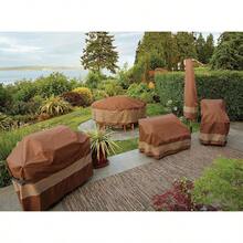 ASDDuck Covers Ultimate Rectangular/Oval Patio Table with Chairs Cover Fits Outdoor Rectangular/Oval Patio Table and Chair Sets 96 in. Long - 96L x 64An x 32Al - Ver 8