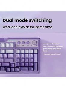 HP Bàn phím chơi game chuyên nghiệp K360: Bố cục nhỏ gọn 98 phím giúp tiết kiệm không gian trên bàn làm việc; tốc độ nhấn phím nhanh; đèn nền 16 triệu màu; tương thích USB cắm là chạy với PC/Mac; in màu tím gradient ở cạnh bên [bàn phím đơn]. - Màu Tím Chuyển Sắc [Bàn phím đơn] Khắc cạnh - Xem 3