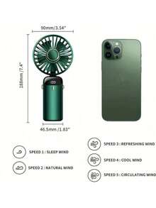 Nowy miniaturowy wentylator ręczny, przenośny przez USB z cyfrowym wyświetlaczem, cichy, akumulatorowy wentylator zewnętrzny do akademika, składany, aromaterapeutyczny mini wentylator elektryczny, zasilany bateryjnie z wyświetlaczem LED, 800 mAh, 3 w 1, ręczny/na szyję/na biurko, składany pod kątem 90° z podstawą, 5 regulowanych prędkości wiatru, odpowiedni dla studentów na zewnątrz, do biura, sypialni, na kemping, w podróży lub jako przenośny wentylator biurkowy, urocze rzeczy - Wielokolorowe - Zobacz 11