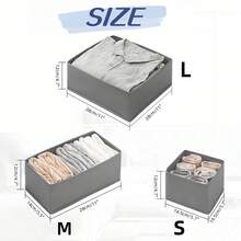 16个可折叠收纳盒，节省空间的抽屉分隔整理盒，适用于衣物、内衣、胸罩、领带、袜子、衣柜、卧室、宿舍配件，家居收纳整理。