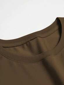 Basic Cotton T-Shirt For Men, Women, And Unisex - Chicago 21 Red - Rust Brown - View 3