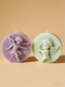 这款硅胶模具可用于制作带翅膀的仙女蜡烛，耐热且弹性极佳，用途广泛——可用于制作蜡烛、石膏/绘画、捏捏乐/解压玩具、摄影背景、节日家居装饰、手工礼品等等。一体成型，柔韧易清洗，可重复使用。 - 白色 - 查看 6