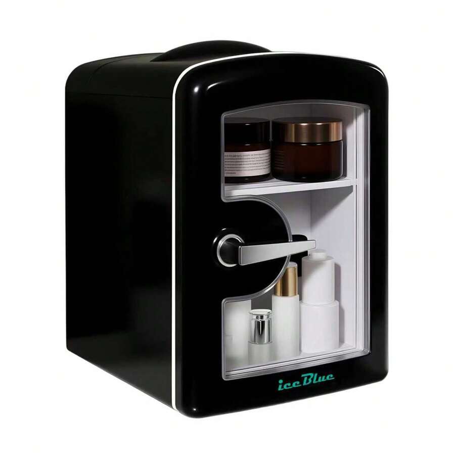 IceBlue 4L Makeup Refrigerator, Valentine's Day Gift Mini Fridge For Cosmetics And Drinks, Car/Home Use (Green/Pink/White/Black), Transparent Window And Chrome Handle - 查看 1