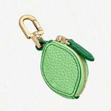 Mini Fruit Coin Purse Keychain – Strawberry Cherry Blueberry Shape, Cute Small Wallet, Bag Pendant, Girls' Accessories - Chanh xanh - Xem 12