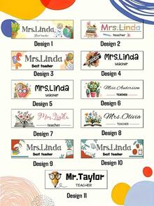 Customized Teacher Pencil Sign41styles, Teacher Gifts, Teacher Appreciation Gift, Teacher Desk Name Plate, Personalized Gift For Teacher, Teacher Name Sign,[Custom Acrylic Desk Nameplate] High Gloss Custom Acrylic Desk Nameplate - Multicolor - View 8