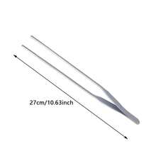 4 件装水族用品不锈钢水草夹直打磨镊子弯打磨镊子弯打磨剪刀平打磨铲