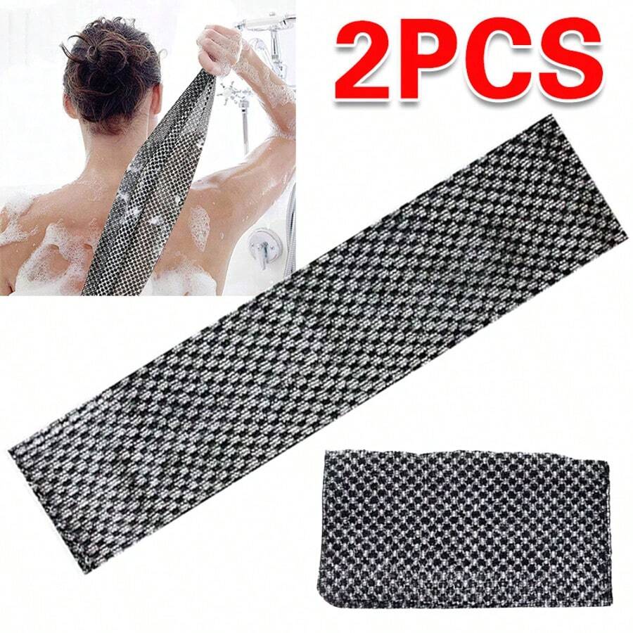 Shower Exfoliating Back Scrubber Bath Wipe Cleaning Japanese Towel - Black - View 1