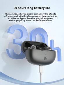 Słuchawki douszne HP H10I Wireless Bluetooth 5.3 o niskim opóźnieniu do gier, biura, muzyki i rozmów telefonicznych w telefonach komórkowych - Perłowo-biały - Zobacz 8