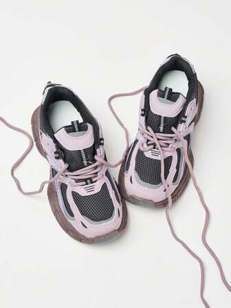 FWH Elevation, Stil elegant care întâlnește stilul stradal cu detalii contrastante îndrăznețe, Guler cu șireturi la gleznă pentru o atmosferă streetwear edgy, Teniși groși estetici, Pantofi grunge dulci, Teniși cu platformă dulci și edgy - Teniși groși pentru femei cu creștere în înălțime