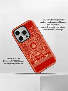 Funda de espejo con diseño floral oriental. Esta funda única también funciona como espejo y es compatible con  17,  16 Pro Max,  15 Pro Max,  13 y  12. Fabricada en TPU resistente para una protección eficaz contra golpes y caídas. Un regalo ideal para familiares, amigos o seres queridos en cualquier ocasión, como cumpleaños, vacaciones o simplemente porque sí. - Blanco - Ver 5