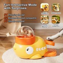 Interactive Dog Toys Food Puzzle Slow Feeder Duck Shaped Cat Treat Dispenser Toy For Small And Medium Dogs And Cats, Dog Feeder Puzzle Toy Duck For IQ Training And Exercise, Cat Food Dispenser Interactive Cat Toys For Enrichment And Daily Feeding - Màu vàng - Xem 3