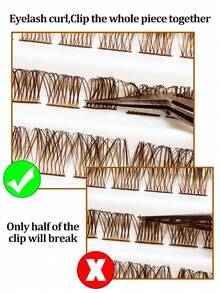 100/120/200 片棕色 D 卷 DIY 假睫毛簇，0.07mm D 卷度 8-16mm 混合自然睫毛嫁接，浓密纤长簇状假睫毛，卷翘单根假睫毛，纤细纤长假睫毛，纤长卡通效果假睫毛，适合新手在家使用，大容量睫毛簇，假睫毛，单根假睫毛，假睫毛 - 棕色 - 查看 5