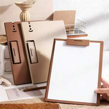 A4文件袋，优雅书写板夹，360°旋转多功能办公文件袋，横竖两用便携设计，简约实用绘图板，办公学习必备工具，可折叠文件袋，多用途商务文件袋，适用于学生、办公室、家庭、学校、学习用品、办公用品、返校必备（含贴纸） - 彩色 - 查看 4