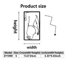 1 pieza Decoración de pared de arte de hierro, arte de línea abstracto y sexy para mujeres, adecuado para sala de estar, dormitorio, baño, pasillo, regalo de cumpleaños, regalo de fiesta - Multicolor - Ver 17