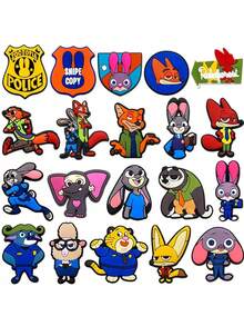 Nick Judy Shoe Charms, PVC Material, Cartoon Characters, Judy Hopps, Nick Wilde, DIY Decoration Wholesale, Shoe, Spring Summer Picks, Brides Maid Gifts, Room, Bedroom Decor, Bedroom Decor, Beach, Travel, For Men, For Women, Vacation,Women's Day,Travel Essentials,Wedding Favours,Y2k,Bedroom,Car Accessories Women,Kitchen Decor,Cute Stuff,Mother's Day Gift,Bedroom Decor,Garden,Kitchen Decor,Summer,Beach,Travel Essentials,Room Decor,Squishy,Graduation - Multicolor - View 5
