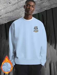New Year Outfit Women Men Street Style Fashion Crew Neck Sweatshirt God Is Good Car Under Coconut Tree Print Pattern 2025 Autumn Winter Bestselling New  Fashion Long Sleeve Fleece Thickened Essential Classic Basic Style Lazy Style Casual Top Commuting Casual Simple Comfortable Versatile Loose And Comfortable Fall Clothes For Women - 天藍色 - 查看 2