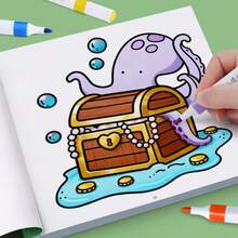 دفتر رسم كرتوني 24 صفحة - يومية رسم فتاة كرتونية جميلة، رسومات ملونة، غلاف ناعم، ورق متين، مناسب للهدايا DIY وأعياد الميلاد والكريسماس، دفتر رسم - متعدد الألوان - مشاهدة 11