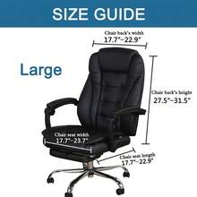 Housse de chaise de bureau extensible, pour chaises d'ordinateur et de bureau à  haut, comprenant des housses d'accoudoirs, en polyester jacquard, lavable, housse de protection pour chaises pivotantes universelles. - Bleu profond - Voir 2