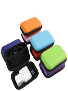 Tas Pengatur Kabel EVA, Kotak Penyimpanan Earphone 4,33 inci/1,57 inci, Kotak Pengatur Portabel untuk Kartu, Kunci, dan Barang Lainnya - MultiWarna - View 2