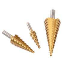 3 Pieces Set, Ladder Drill Bit, Drill Bit For Drilling Holes, Heavy-Duty High-Speed Ladder Drill Bit, Specially Designed For Drilling Metal With High Hardness, Capable Of Precision Hole Enlargement, Ranging From 4mm To 32mm, Suitable For Drilling Metal, Plastic, And Wood - Gold - View 7