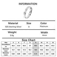 1枚100% 925纯银情侣结婚戒指，简约哑光男女通用订婚戒指，精致珠宝礼品，新娘配饰，情人节礼物 - 銀色 - 查看 15