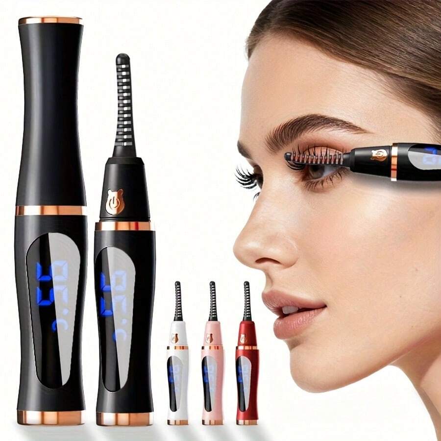 3-Temperature Adjustable Electric Heated Eyelash Curler, Fast Heating, Long-Lasting Curl, USB Rechargeable, Portable, 300mAh Battery, Perfect Gift For Women, Girls, Mothers, Wives, Girlfriends, Suitable For Holidays, Valentine's Day, Birthdays, Carnivals, Anniversaries