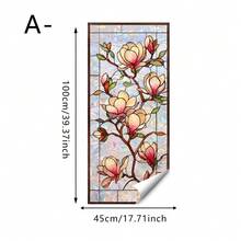 1/5pcs Retro Tulip & Lily Of The Valley Window Privacy Film, 3D Laser Prism Effect, Reusable Static Cling Plant Stickers, Suitable For Bathroom Sliding Doors, Provides Sun Shading And Privacy Protection, Home And Office Decorative Art Film - Multicolor - View 14
