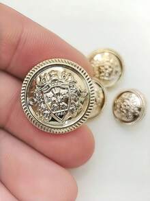 20pcs Vintage Gold Floral Plastic Buttons, High-End Coat, Jacket, Sweater, DIY Sewing Buttons