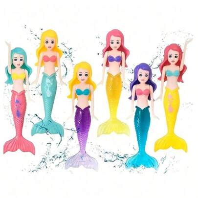 3/4/9件套美人鱼潜水用品，适合儿童和青少年、男孩和女孩，可用于游泳池潜水、玩耍、游泳训练和娱乐（包包颜色及其他随机）