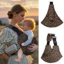 New Leopard Print Baby Carrier, Portable Front Carry Shoulder Strap, Baby Carrier