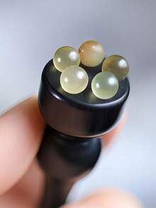 莲花形按摩工具，檀香按摩器，刮痧按摩棒，紫檀面部手动按摩器，面部及眼部穴位按摩美容工具 - 彩色 - 查看 2